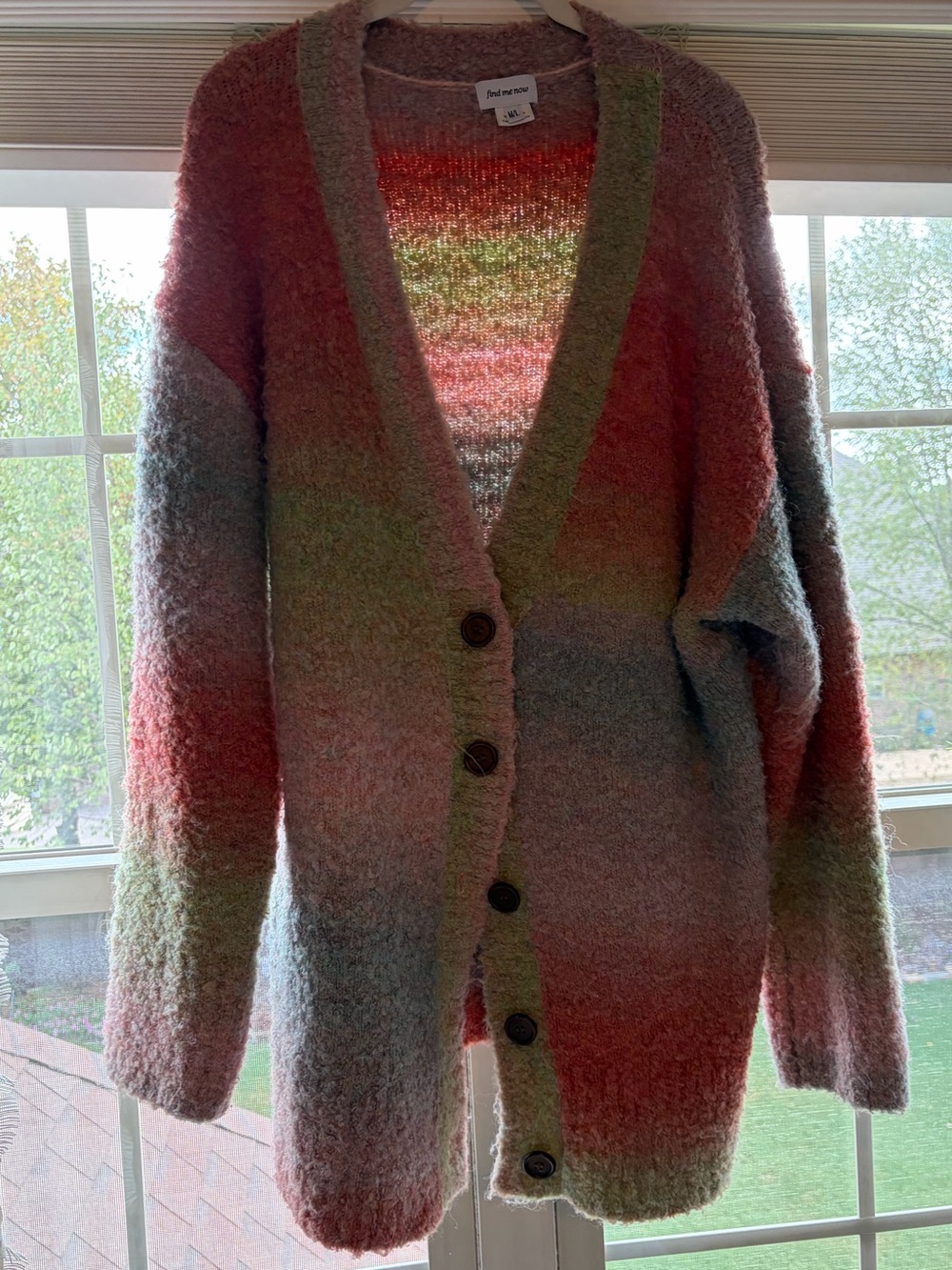 Find me now- Free People dusty knit cardigan